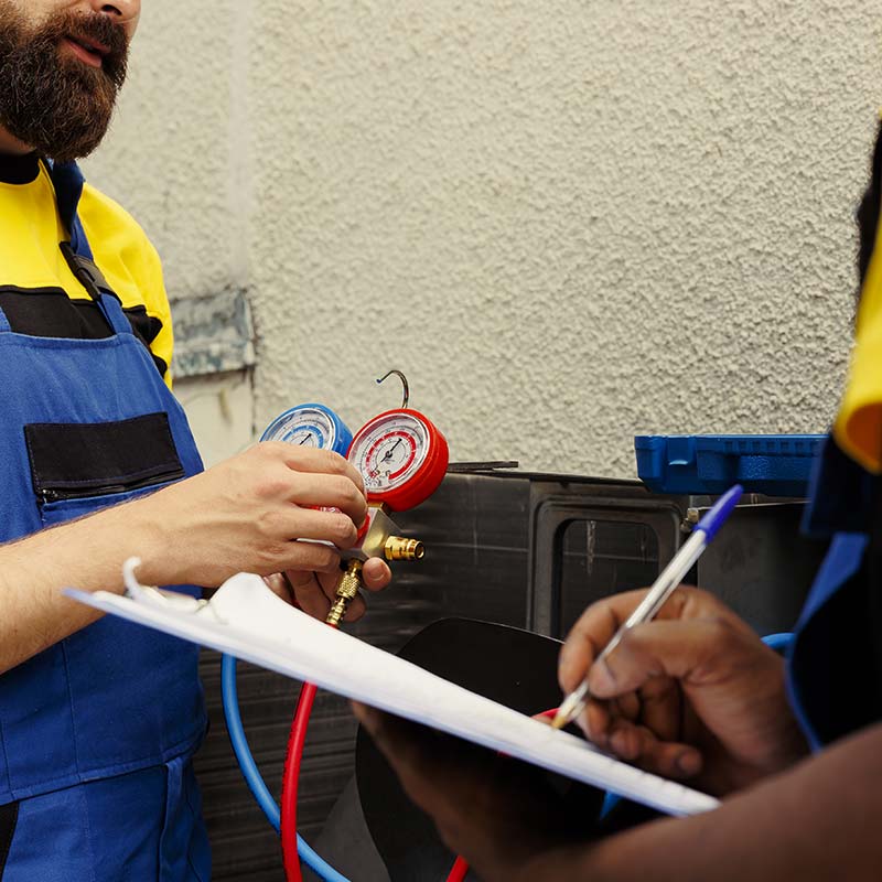 Dépannage de climatisation et vérification des fluides